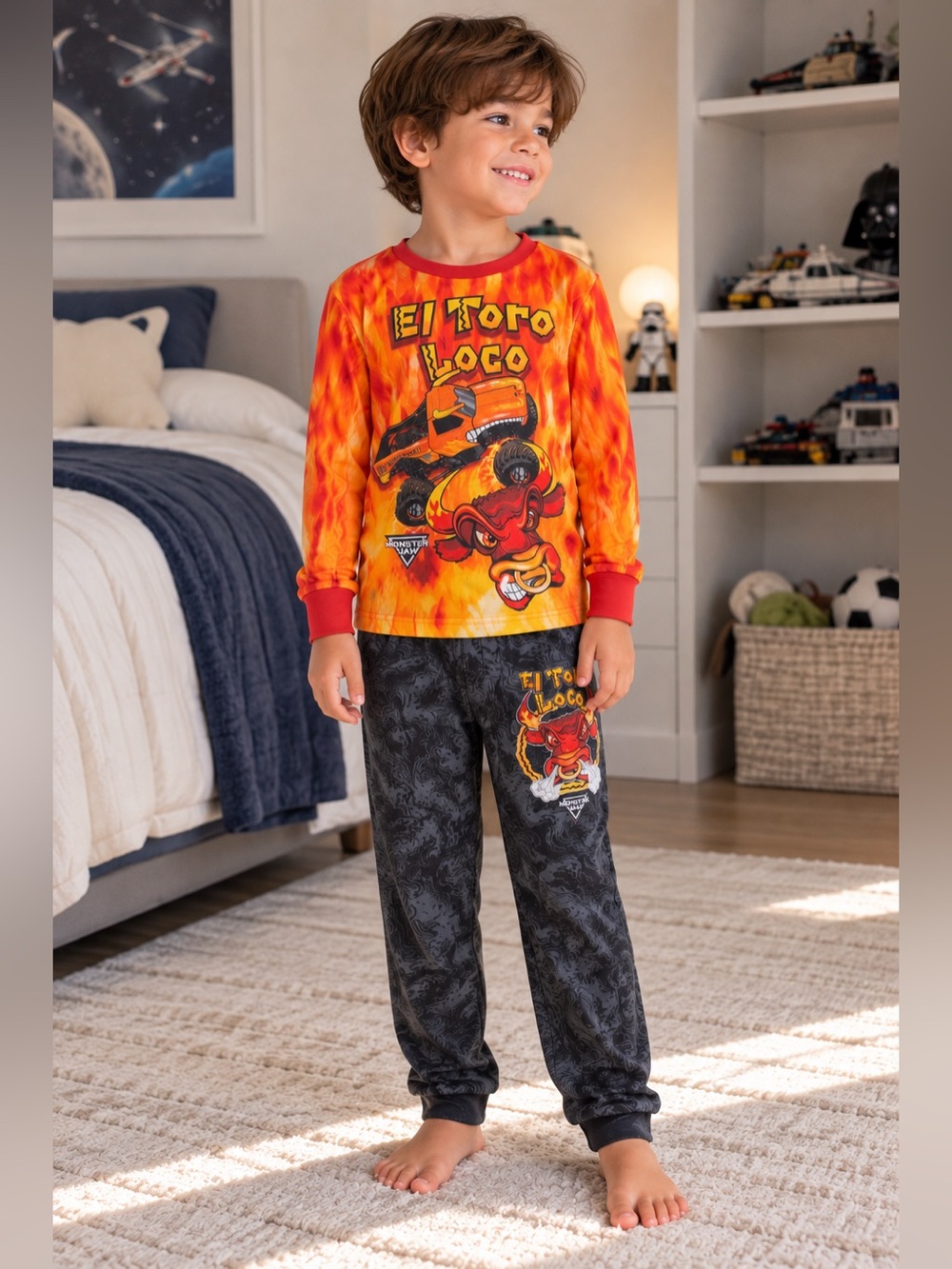 Monster Jam El Toro Loco Boys Pajama Set Loose Fit
